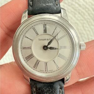 Black Leather Strap Watch